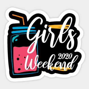 Girls Trip Cute Girls Weekend 2020 Mask Girls Trip 2020 Mask girls weekend trips Sticker